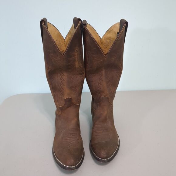Justin Classic Western Bay Apache Cowhide Boot L4934 Brown Women’s 7 B Boots - Picture 1 of 5